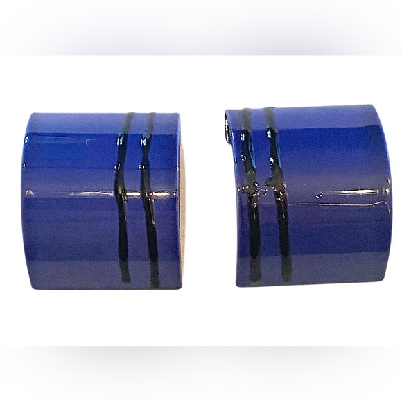 Vintage Jewelry - Vintage Purple Square Hoop Earrings